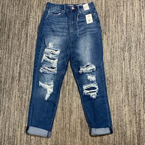 YMI‎ Dream Women’s Size 9/29 Distressed Cuffed Dream High Rise Skinny Jeans